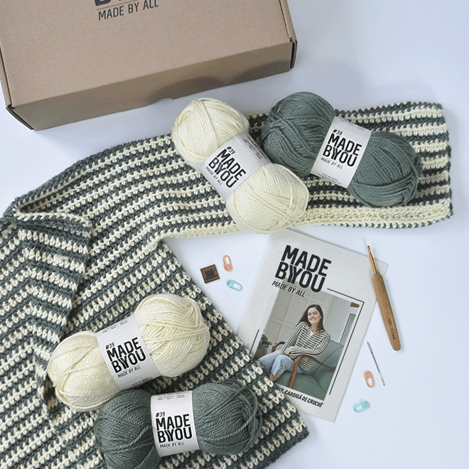 Kit de Crochê Cardigã Por Marina Bauler