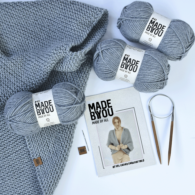 Kit de Tricô Casaco Casulo Made By You