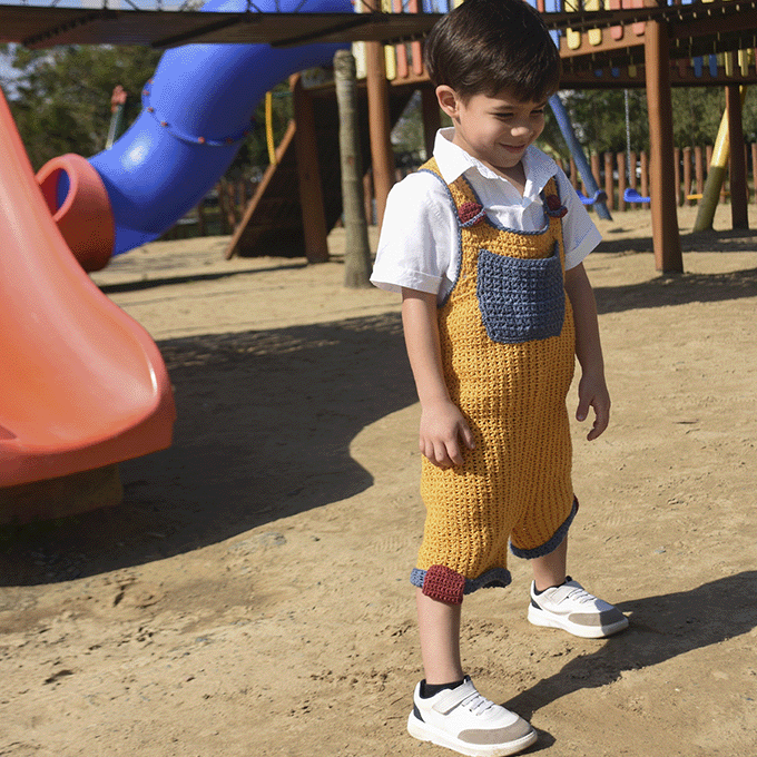 Kit de Ganchillo Peto Infantil por Camila Giulia