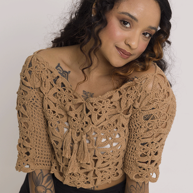 Crochet Kit Organic Cotton Squares Blouse