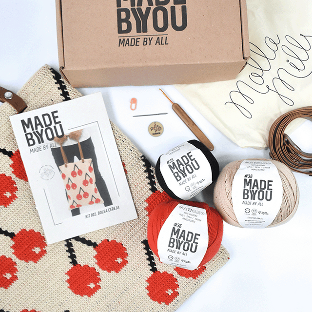 Kit de ganchillo Bolso Cereza por Molla Mills