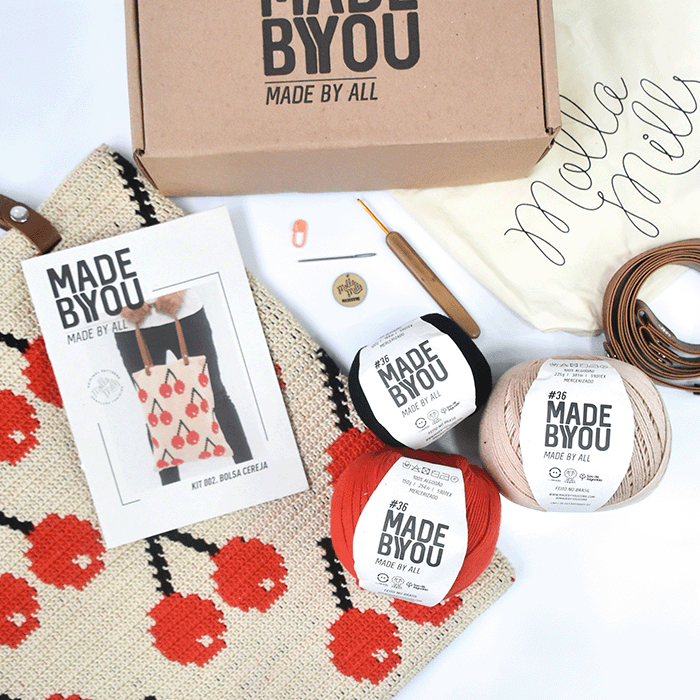 Kit de ganchillo Bolso Cereza por Molla Mills